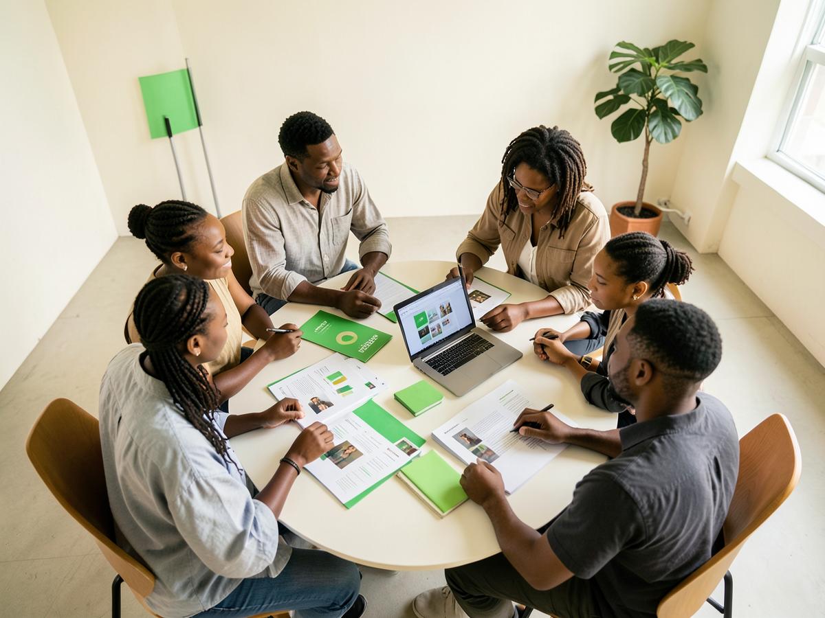 African creative team developing a brand campaign